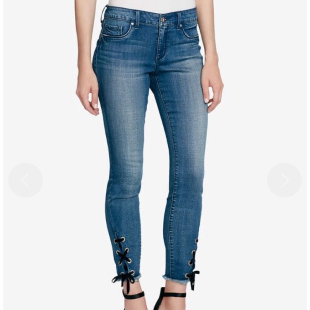 Jessica Simpson || NWOT || Kiss Me Lace up Ankle Skinny Jeans